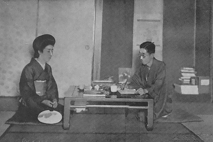 小林孝子と評伝の著者・山西健吉、『小林孝子懺悔秘話 附・女妖高橋お伝』（資文堂書店）より、昭和5年（1930）