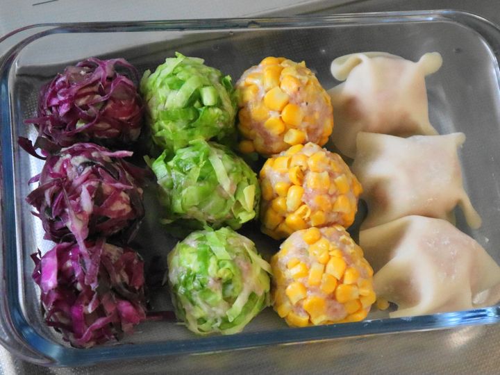 レンチンで完了！ 4色ハロウィン焼売