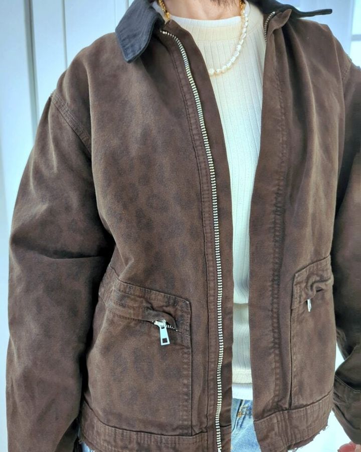 「ZARA」メンズジャケット 隠れレオパード柄