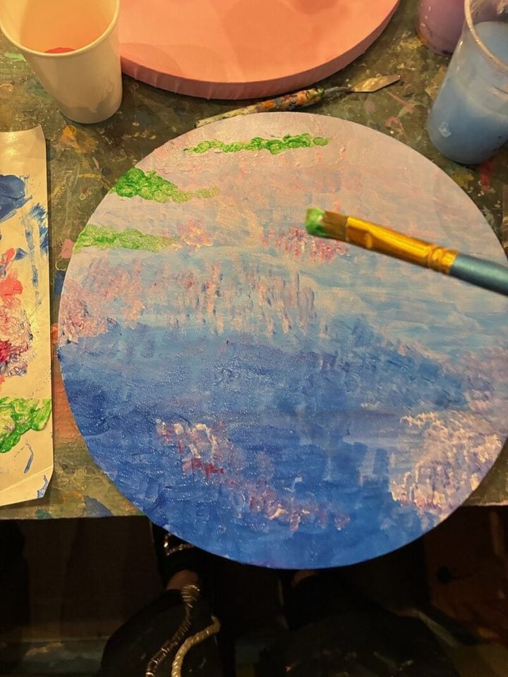 モネの水連の絵に挑戦！