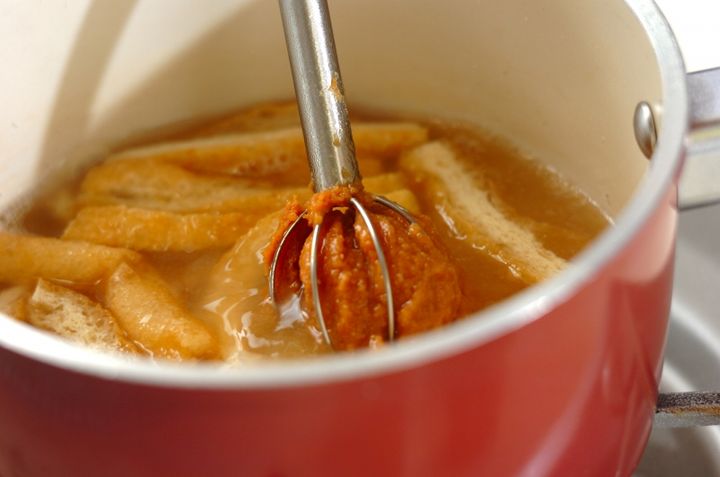 大根と油揚げのみそ汁の作り方2