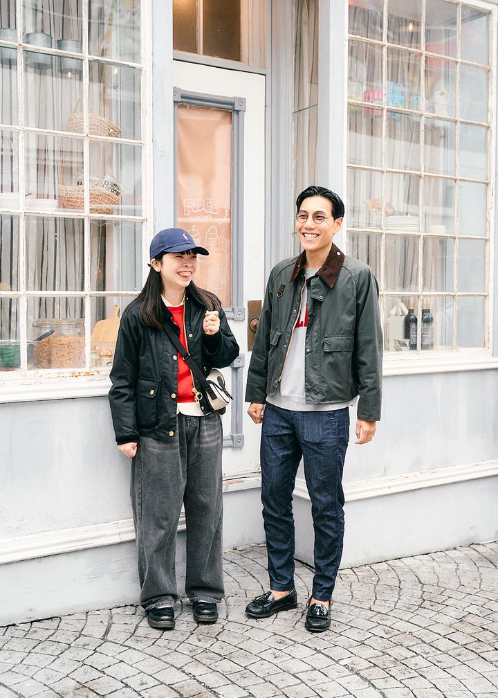 《Barbour（バブアー）》のアウターや紺ブレでリンク！おそろいのファッションで休日を楽しみたい♪【ファッジウィークエンド ファッションスナップ】