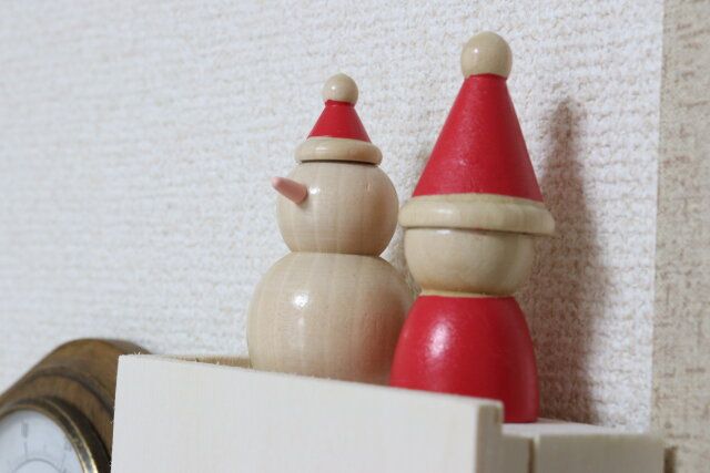 ダイソーのクリスマス用ミニチュアウッドオブジェ（ナチュラル）