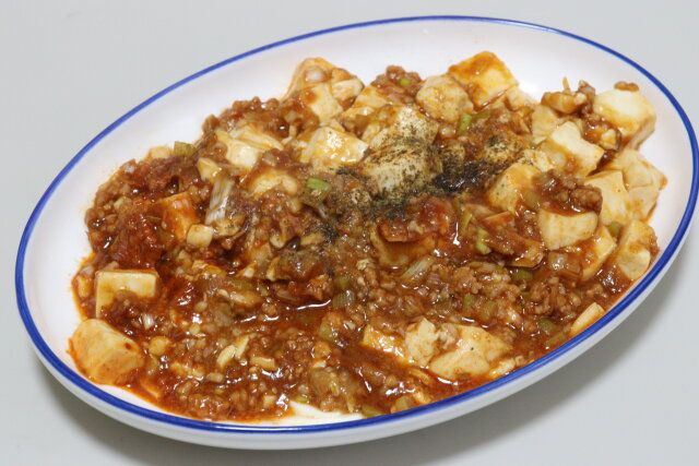 ダイソー 麻婆豆腐職人（3人前） パッケージ 完成 仕上がり