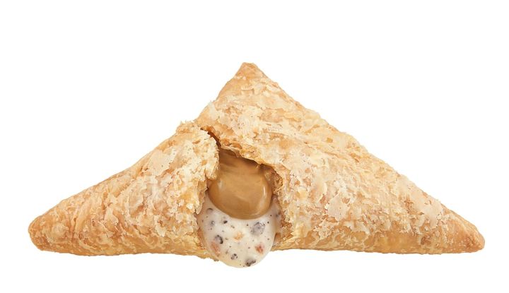 マクドナルド「三角チョコパイ ティラミス」断面