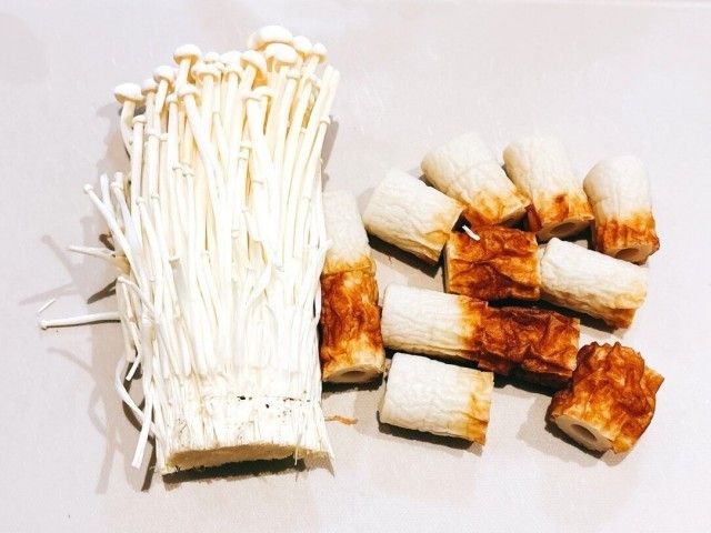 ちくわのえのき詰め照り焼き