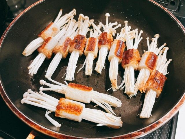 ちくわのえのき詰め照り焼き