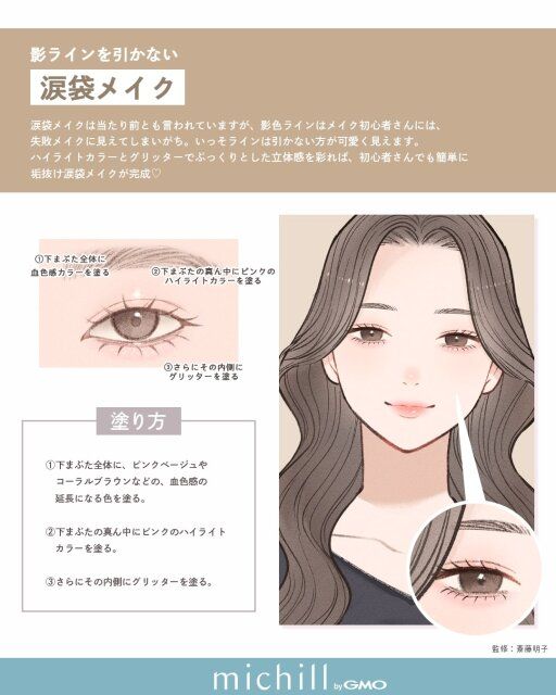 影ラインを引かない？！涙袋メイク