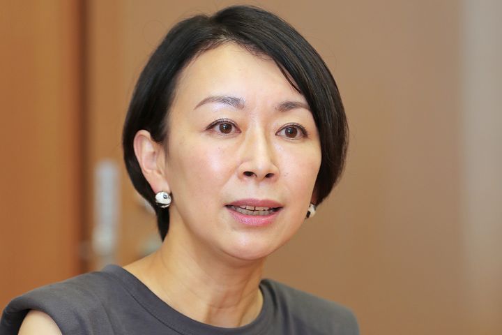 山尾志桜里衆院議員（当時）＝2021年8月4日、時事