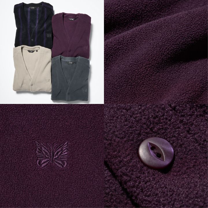 ユニクロ ×ニードルズ フリースオーバーサイズカーディガン ディテール