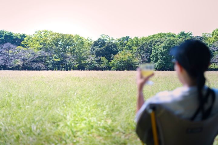 目の前に広がる中央広場