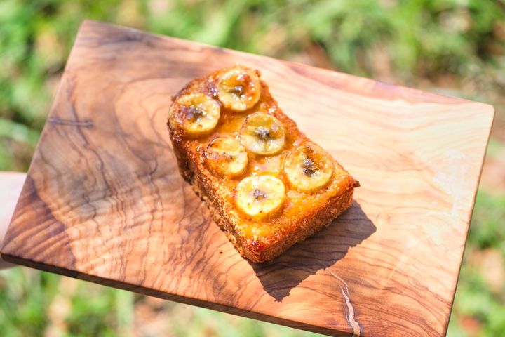 「365日」の「焼きバナナのアーモンドトースト」378円