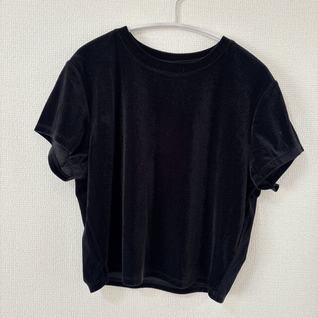 GU シアーベロアT BLACK