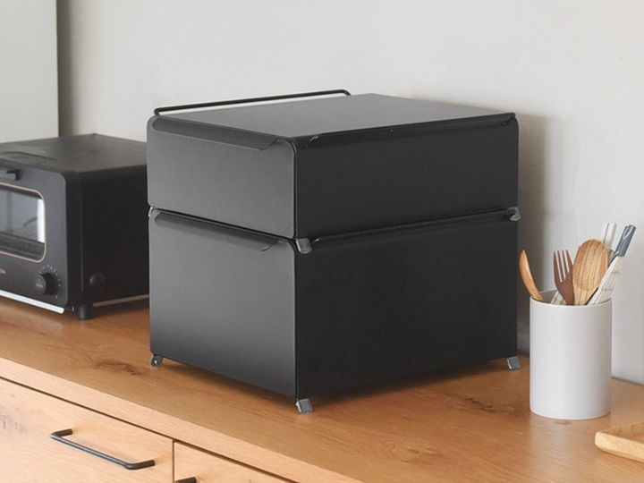 Ordre コンパクトに置ける ブレッドケース 収納ケース 幅34cm 全2色（ブラック、ホワイト）Mサイズ ¥5,940、Lサイズ ¥6,710
