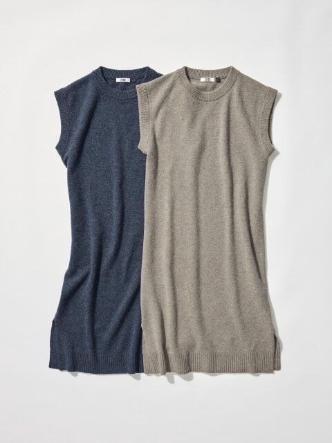 2025秋冬ユニクロ値下げラムワンピースノースリーブ