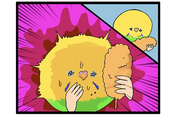 おやつを捨て、毛がゴワゴワ。少し心配になったカチョの一日【鳥マンガ #143】