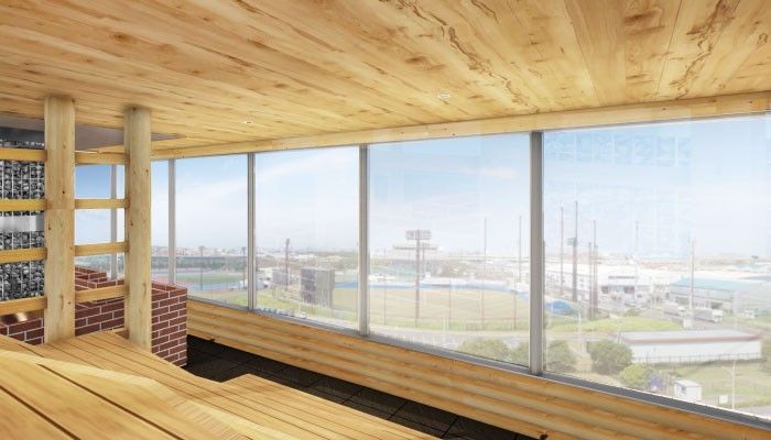 日本最大級の展望サウナ「グランビューサウナ」