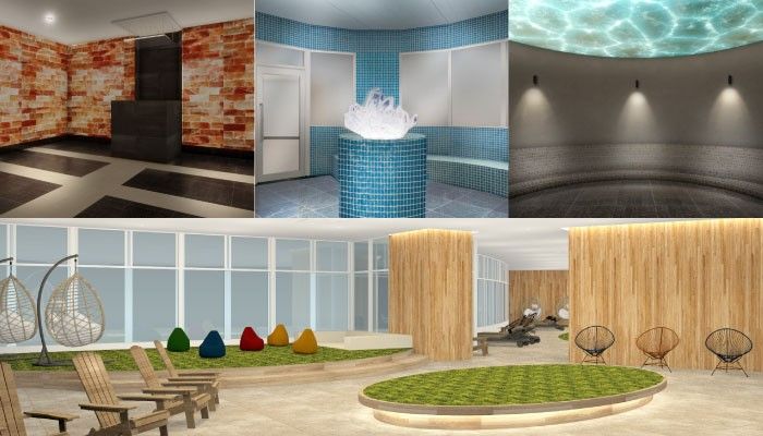 広々とした岩盤浴エリア_多彩な休憩スペース