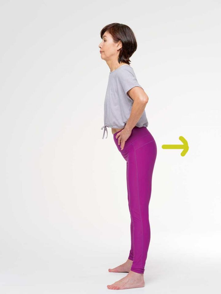 【３】腰からぐいっと後ろに突き出します