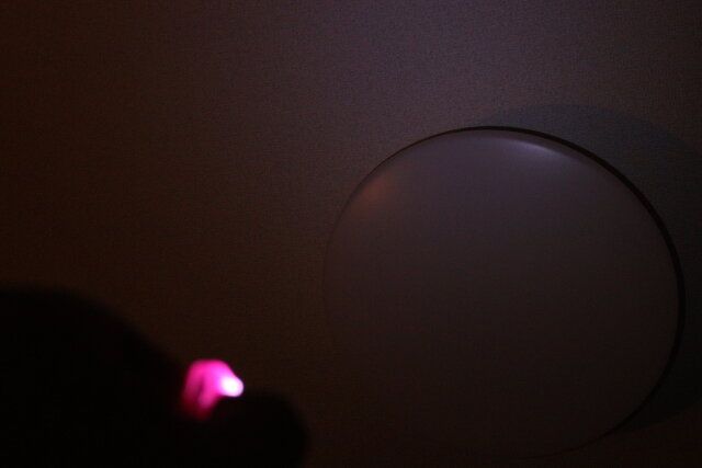 セリア VM-47 白色 LED キーチェーンライト クリアカラー 光量 天井