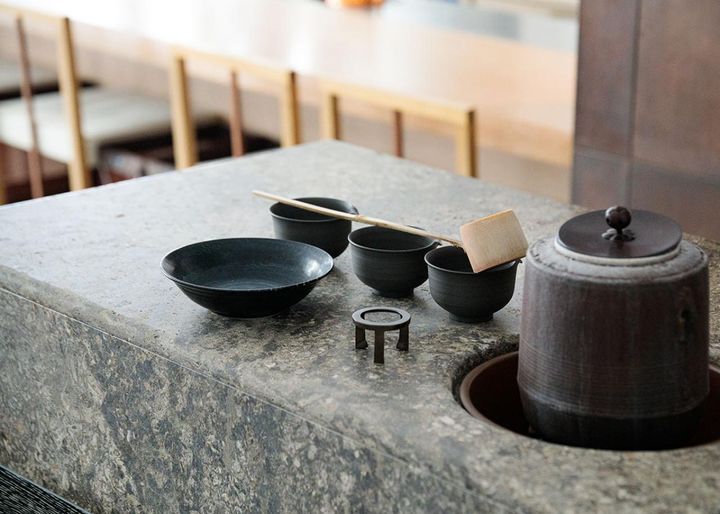 日本橋にある「山本山 ふじヱ茶房」店内