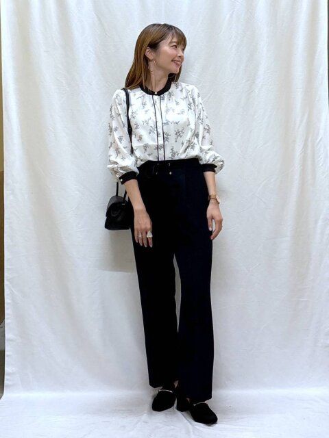 2025秋冬グローバルワークキレイつづくパイピングブラウス