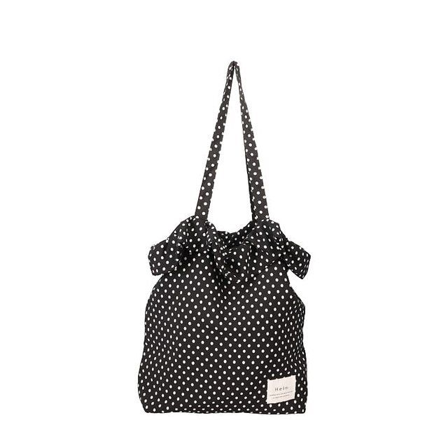 しまむらHelmドット柄フリルトート