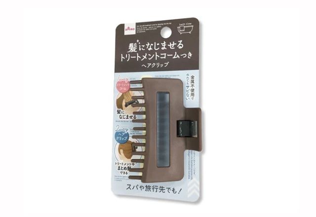 ダイソー 髪になじませるトリートメントコーム付ヘアクリップ