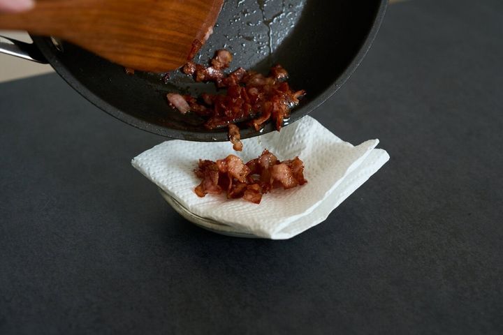 とろとろなすとカリカリベーコンのサラダの作り方