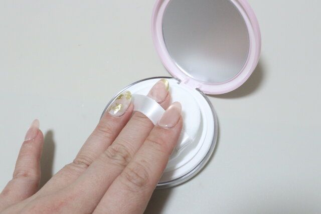 ミラー付パウダーケース（パフ入） 使用例