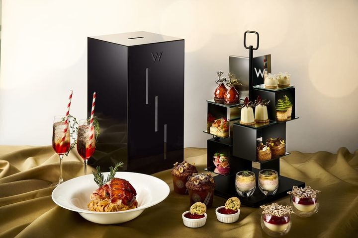 アフタヌーンティー＋オマール海老クリームパスタ