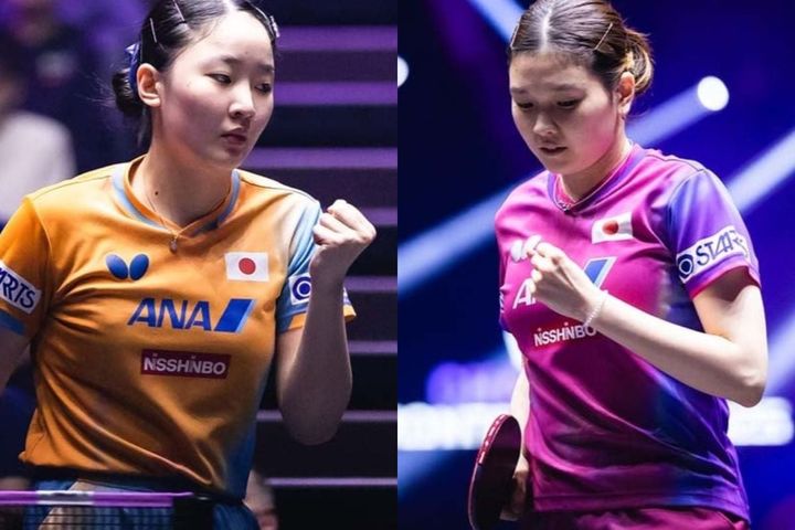 張本美和、橋本帆乃香（C）WTT