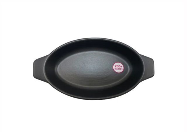 ダイソー グラタン皿 ヨーロッパ風グラタン皿（楕円、グレー）