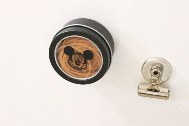 マグネットケース、丸（ミッキーマウス） 使用例
