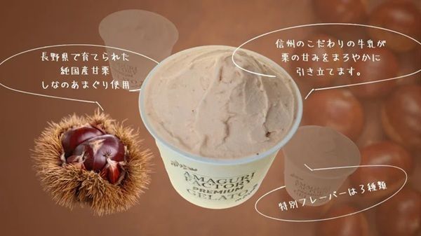 しなのあまぐりを贅沢に使った「しなのあまぐりジェラート」がMakuakeに登場！