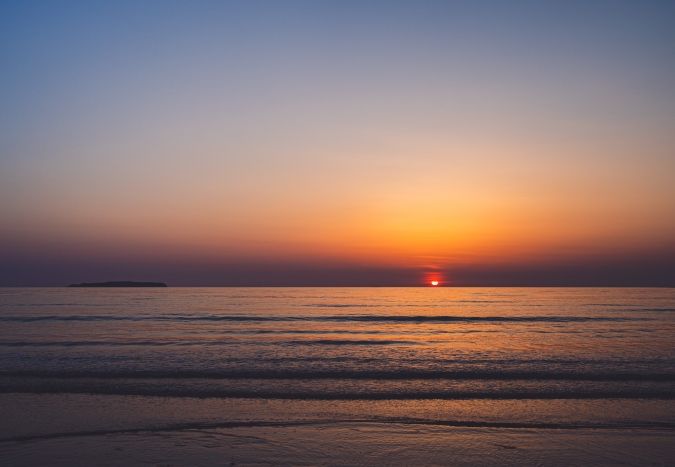 オ魚ソウル 福津 海 夕方