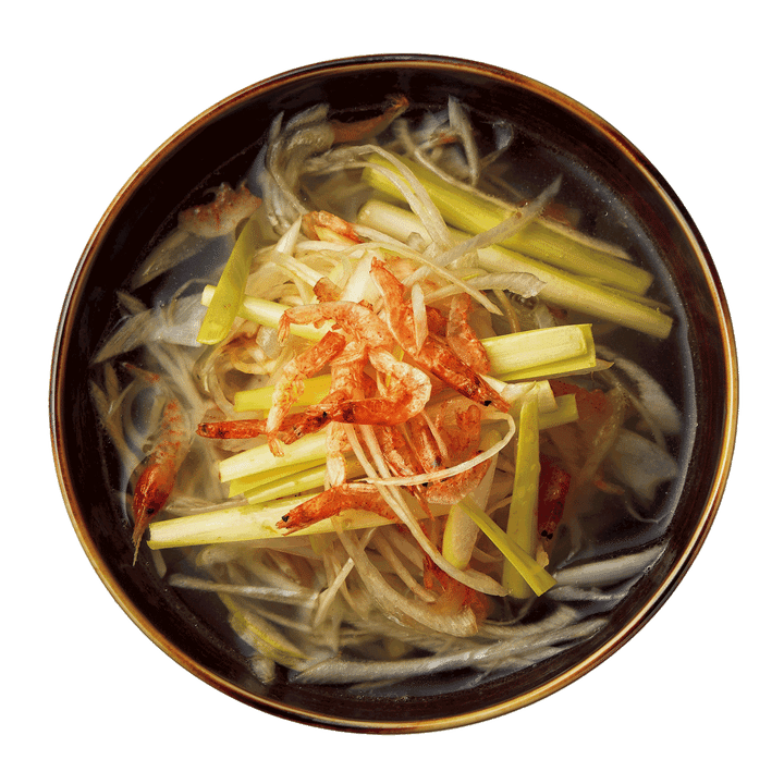 桜エビと黄ニラ、香りネギのあっさりスープ麺