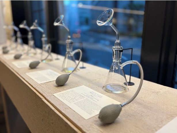 「季節の香り」コーナーでは、「nib」のデザートに使用した旬の果実やスパイスの香りが楽しめる