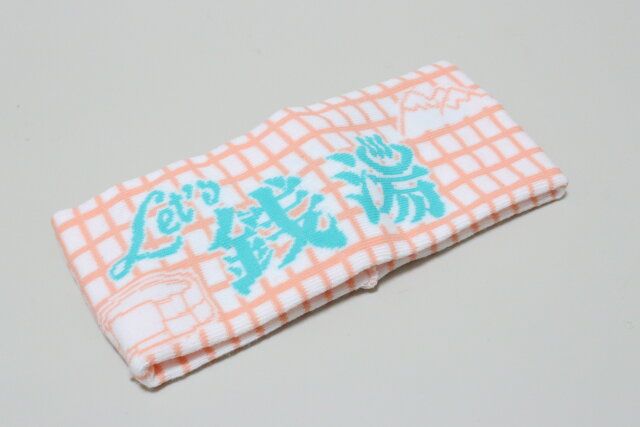 婦人ネオ銭湯柄ヘアターバン