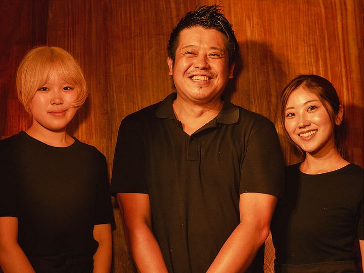 恵比寿『グリル＆ワイン ダンヴィーヴァ』の阿部氏、黒部氏、服部氏