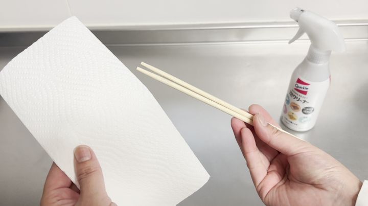 割り箸＋キッチンペーパーが活躍