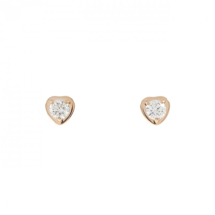 カルティエの一粒ダイヤモンドピアス