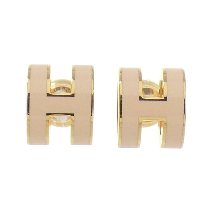 エルメスのピンクのポップアッシュピアス