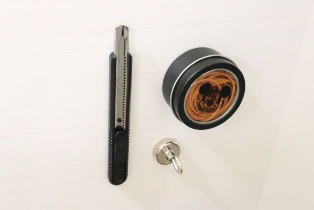 マグネット付カッター（ブラック、9mm） 使用例