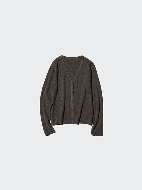 ユニクロのウォッシャブルニットリブカーディガン