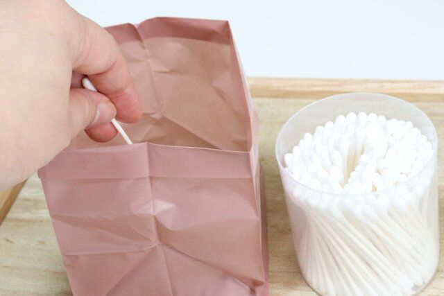 セリア 自立型卓上ゴミ袋 四角形 12枚入り 使用例 デスク