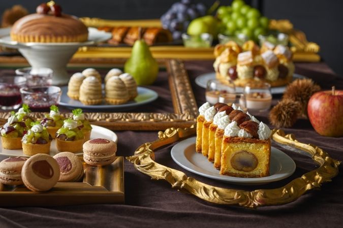 ホテルニューオータニ博多「スーパースイーツビュッフェ～マロン＆秋の実り～」スイーツ集合