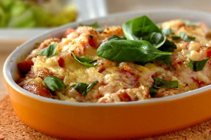 ナスとトマトのグラタン風