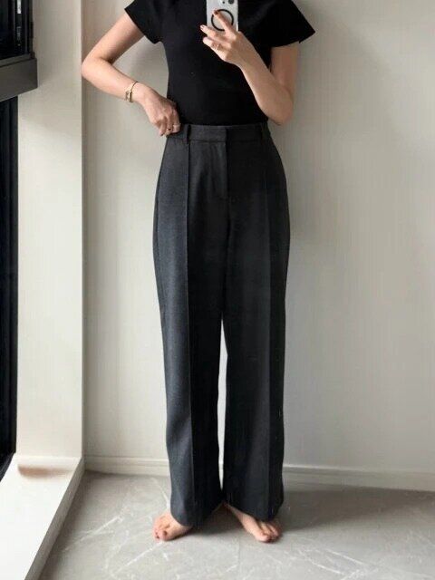 2025秋冬ユニクロブラッシュドジャージーワイドパンツ