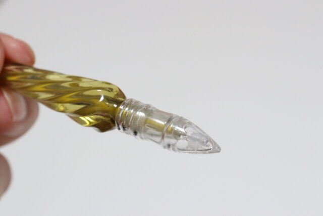 金属色ガラス風ボールペン 使用感